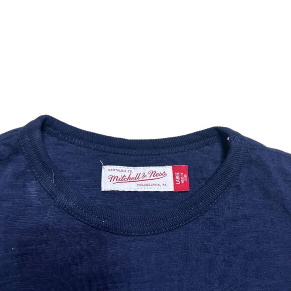 Mitchell & Ness Sporting KC Shirt Adult Large MLS Navy Blue Soccer Long Sleeve - Picture 9 of 10